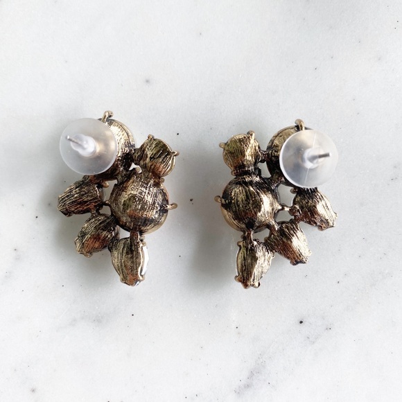 🆑 "Emerson" Earrings || Clear Crystal Statement - Picture 6 of 14